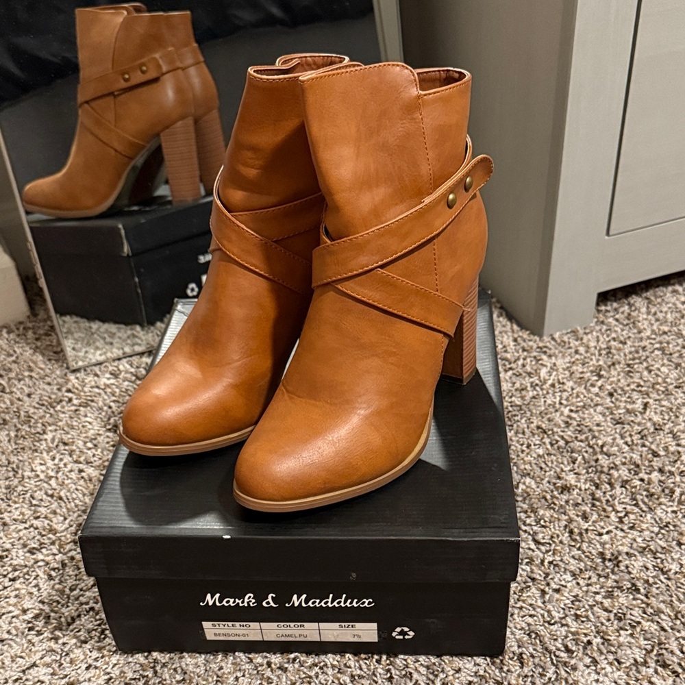 Charlotte Russe Brown Ankle Booties